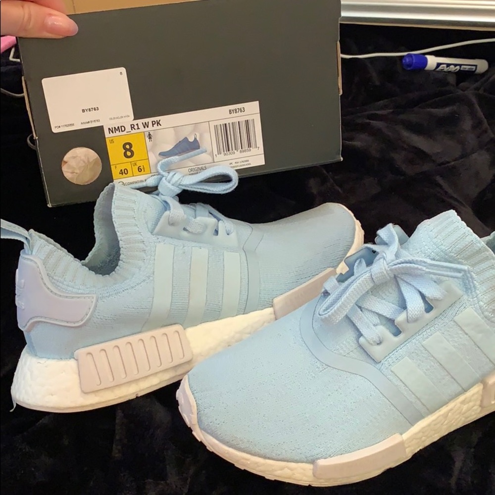 Baby Blue Adidas NMD size 8